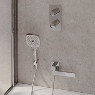 Встраиваемый смеситель с двумя выходами IDDIS Slide Push Control SLISBBTi67 хром